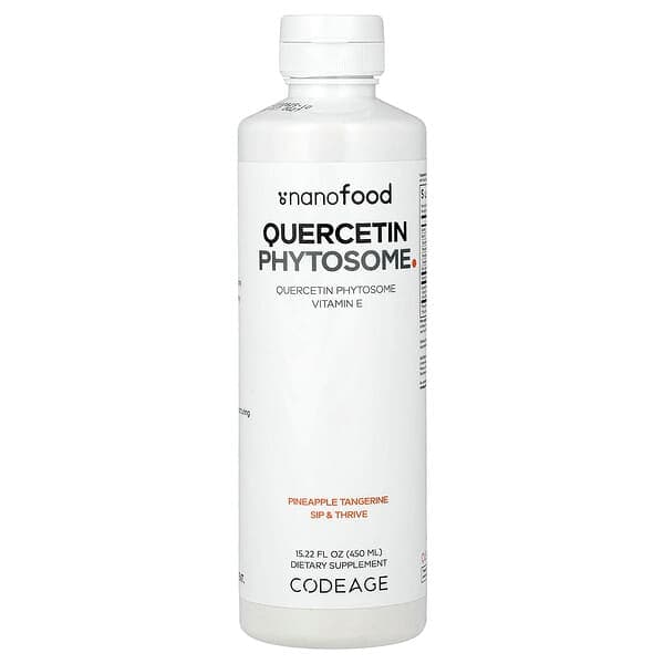 Codeage, Quercetin Phytosome, Pineapple Tangerine, 15.22 fl oz (450 ml) photo
