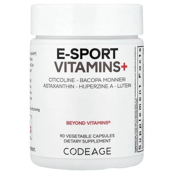 Codeage, E-Sport Vitamins+, 90 Vegetable Capsules photo