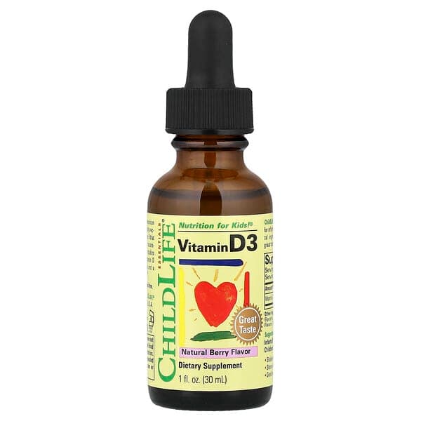 ChildLife Essentials, Vitamin D3, Natural Berry, 12.5 mcg (500 IU), 1 fl oz (30 ml) photo
