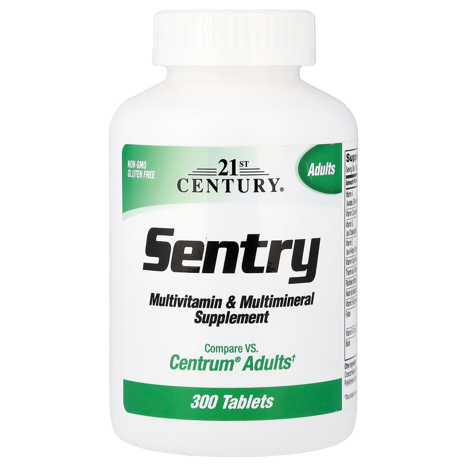 21st Century, Sentry, Adults Multivitamin & Multimineral Supplement, 300 Tablets