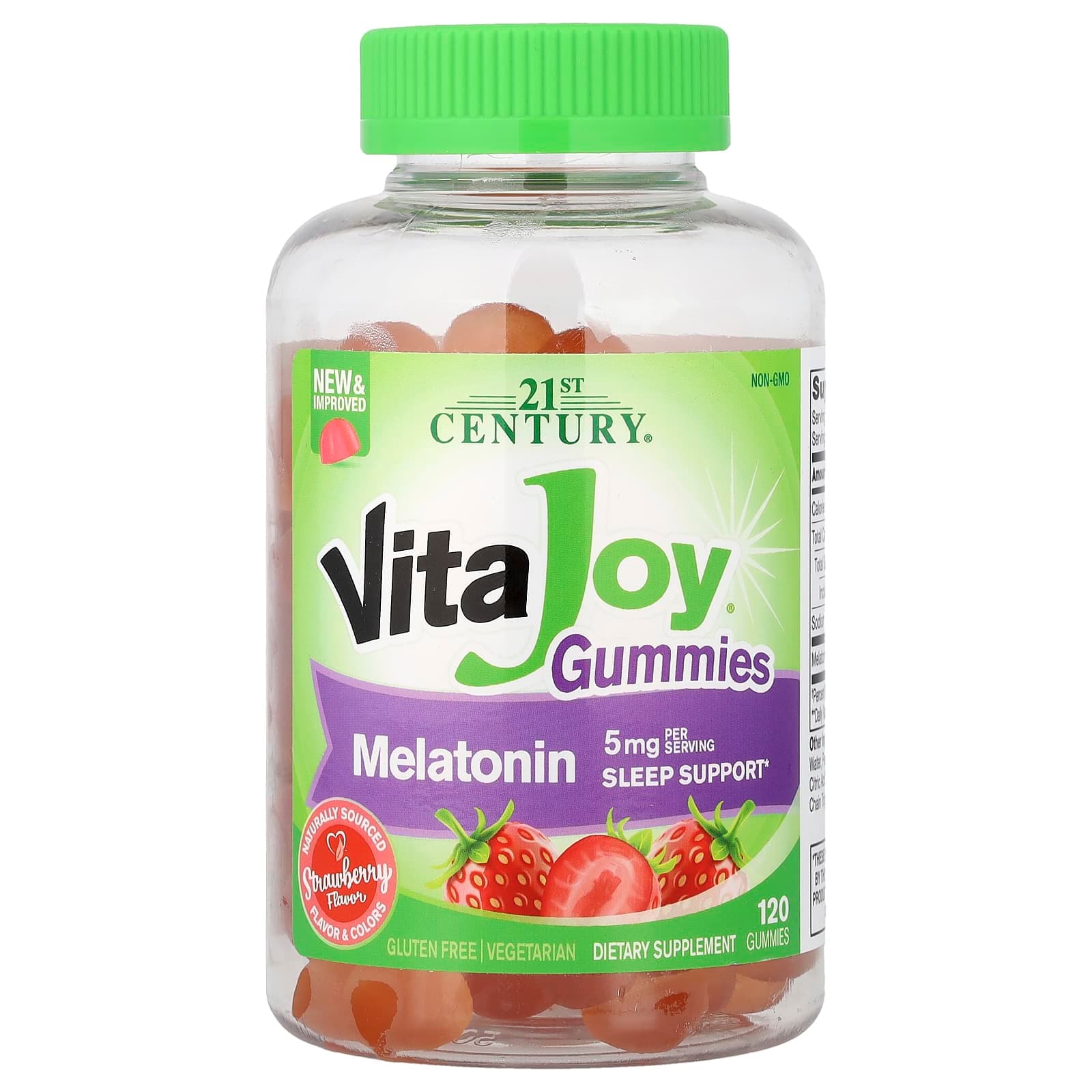 21st Century, VitaJoy® Melatonin Gummies, Strawberry, 120 Gummies (2.5 mg per Gummy)