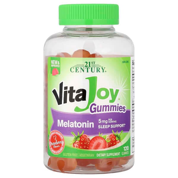 21st Century, VitaJoy® Melatonin Gummies, Strawberry, 120 Gummies (2.5 mg per Gummy) photo
