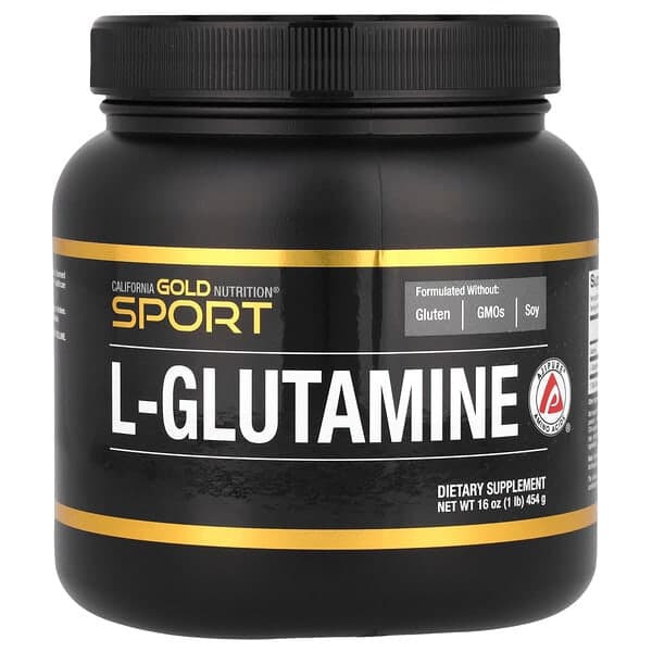 California Gold Nutrition, Sport, L-Glutamine Powder, AjiPure®, Gluten Free, 1 lb (454 g) photo