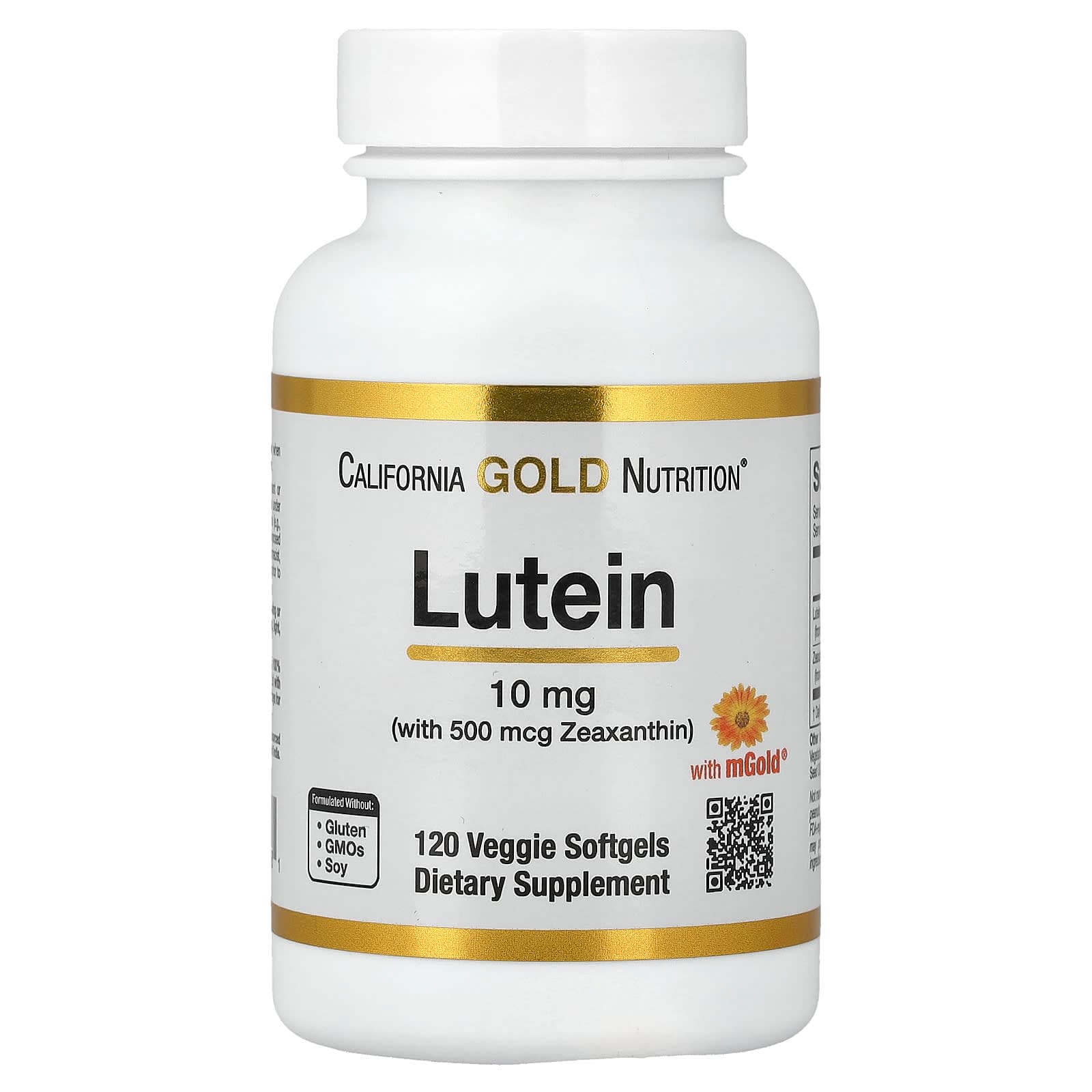 California Gold Nutrition, Lutein with Zeaxanthin from Marigold Extract, 120 Veggie Softgels