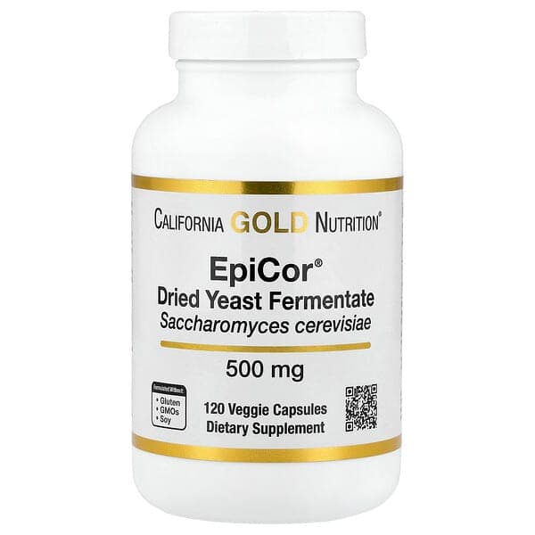 California Gold Nutrition, Epicor®, Dried Yeast Fermentate, 500 mg, 120 Veggie Capsules photo