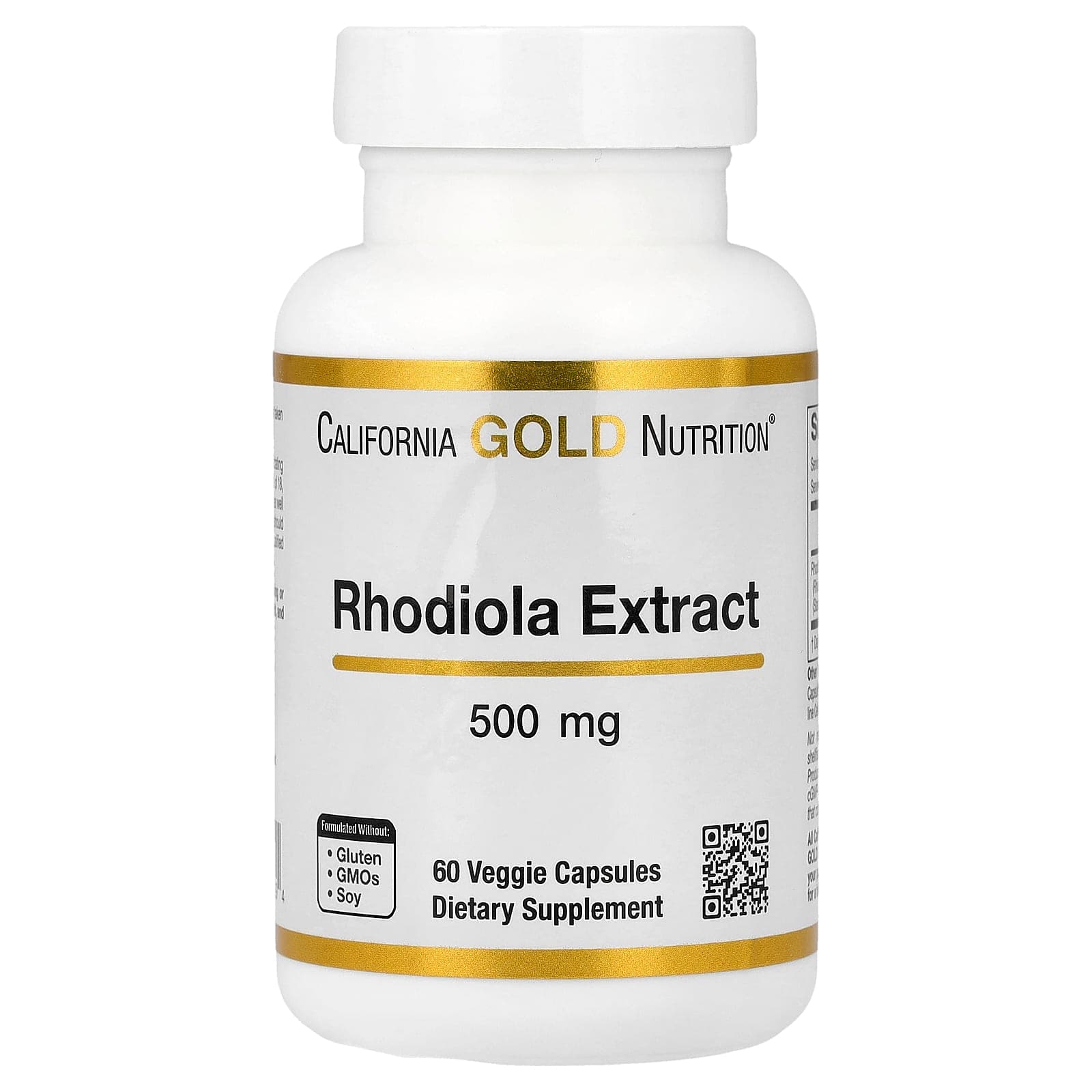 California Gold Nutrition, Rhodiola Extract, 500 mg, 60 Veggie Capsules