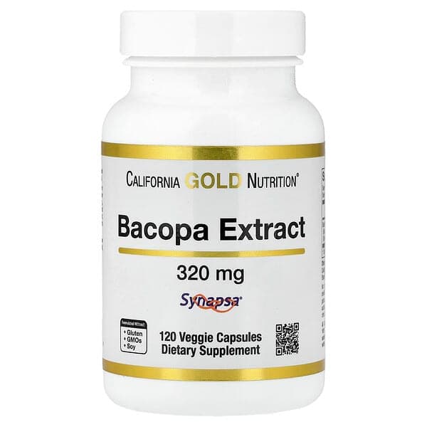 California Gold Nutrition, Bacopa Extract, 320 mg, 120 Veggie Capsules photo