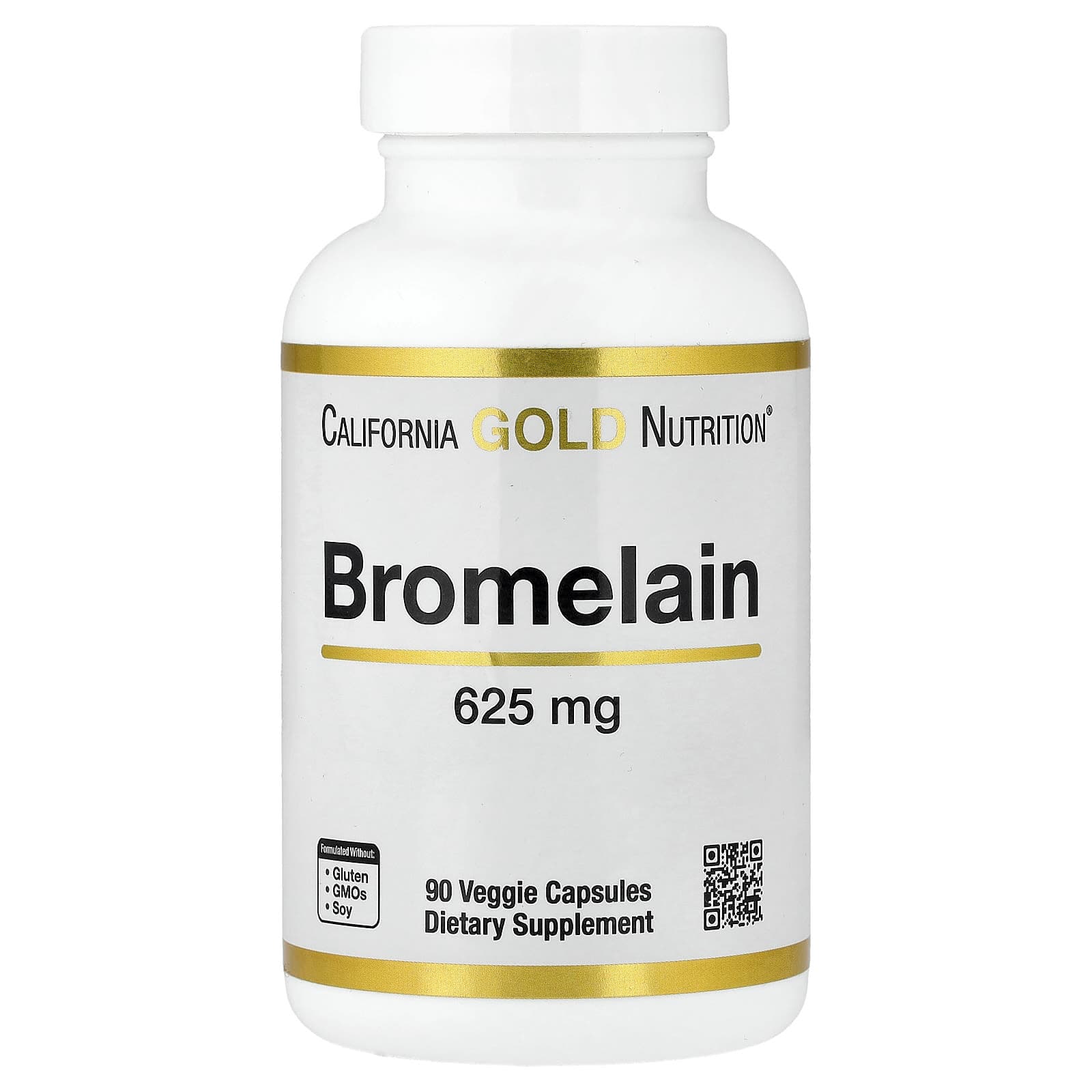 California Gold Nutrition, Bromelain, 625 mg, 90 Veggie Capsules