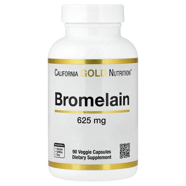 California Gold Nutrition, Bromelain, 625 mg, 90 Veggie Capsules photo