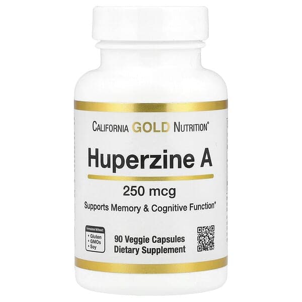 California Gold Nutrition, Huperzine A, 250 mcg , 90 Veggie Capsules photo