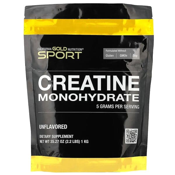 California Gold Nutrition, Sport, Pure Creatine Monohydrate, Unflavored, 2.2 lbs (1 kg) photo