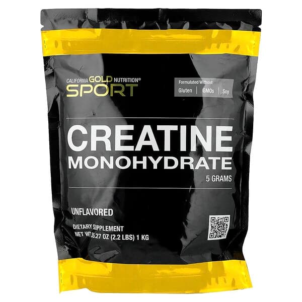 California Gold Nutrition, Sport, Pure Creatine Monohydrate, Unflavored, 2.2 lbs (1 kg) photo