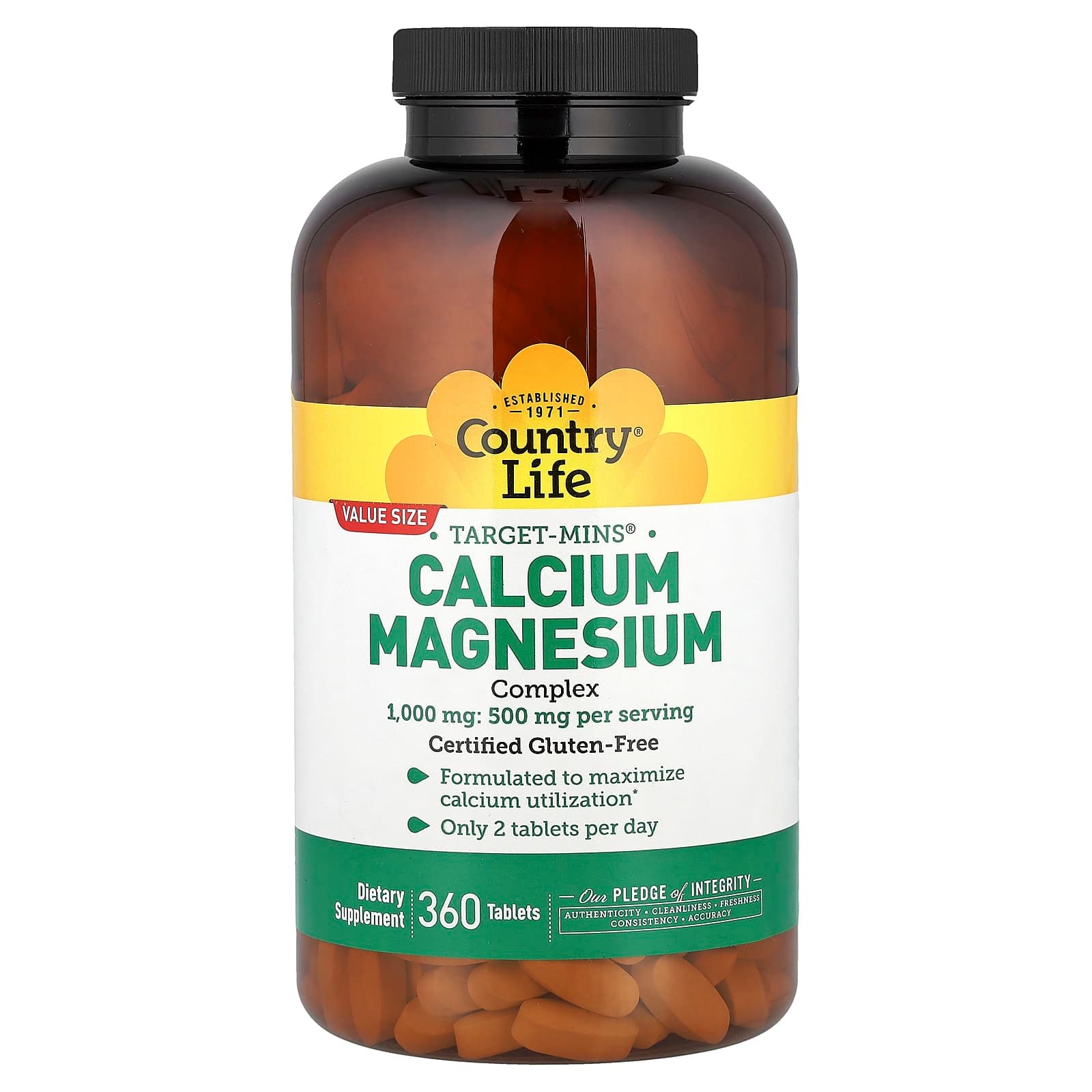 Country Life, Target-Mins®, Calcium-Magnesium Complex, 360 Tablets