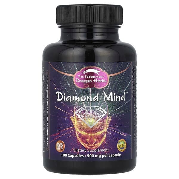 Dragon Herbs, Diamond Mind™, 500 mg, 100 Capsules photo