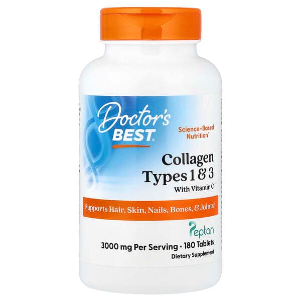 Doctor's Best, Collagen Types 1 & 3 with Vitamin C, 180 Tablets photo