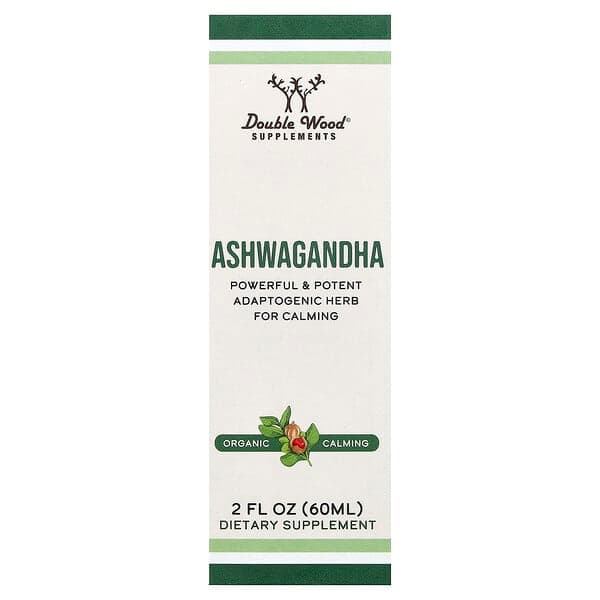 Double Wood Supplements, Ashwagandha, 2 fl oz (60 ml) photo