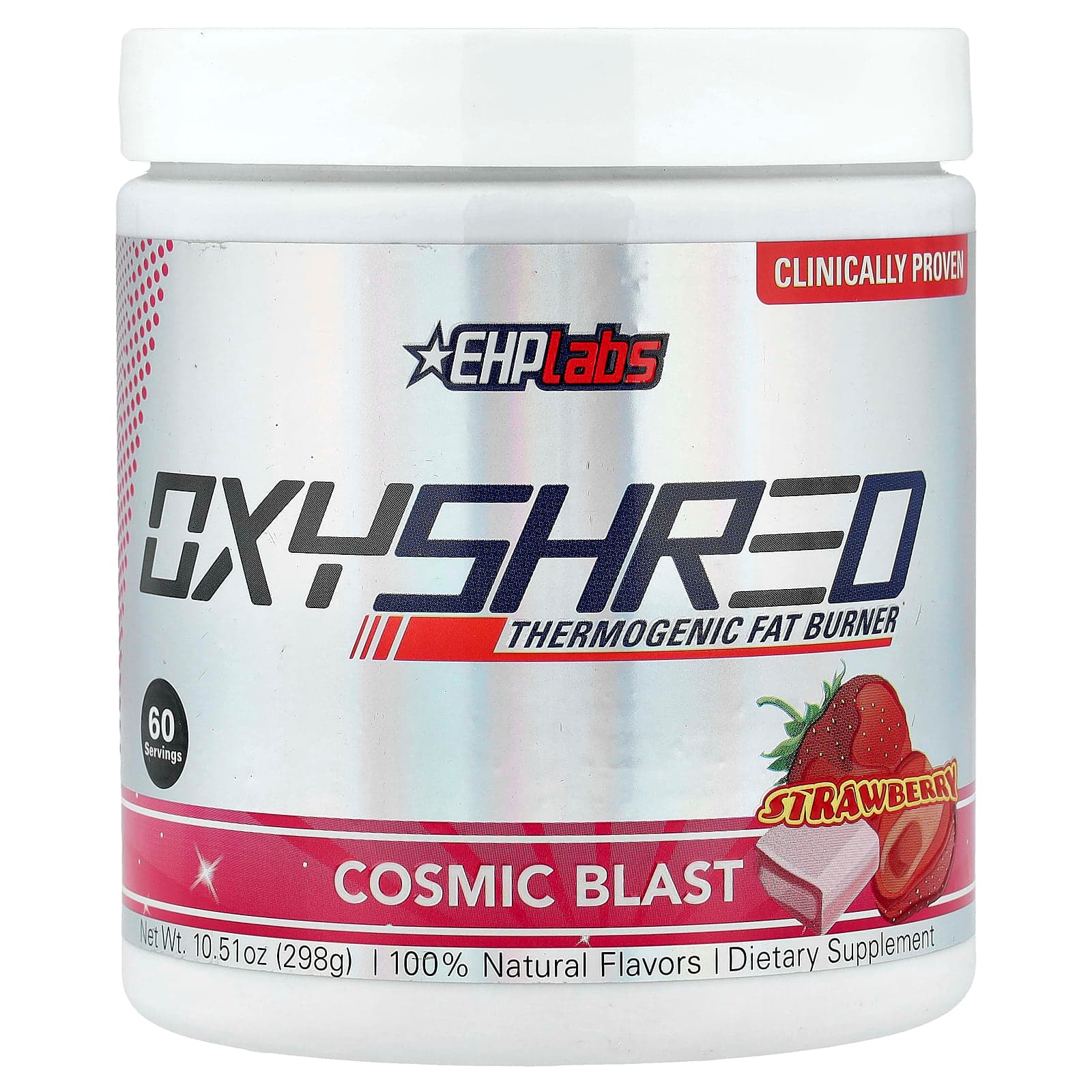 EHPlabs, OxyShred, Thermogenic Fat Burner, Cosmic Blast, Strawberry, 10.51 oz (298 g)
