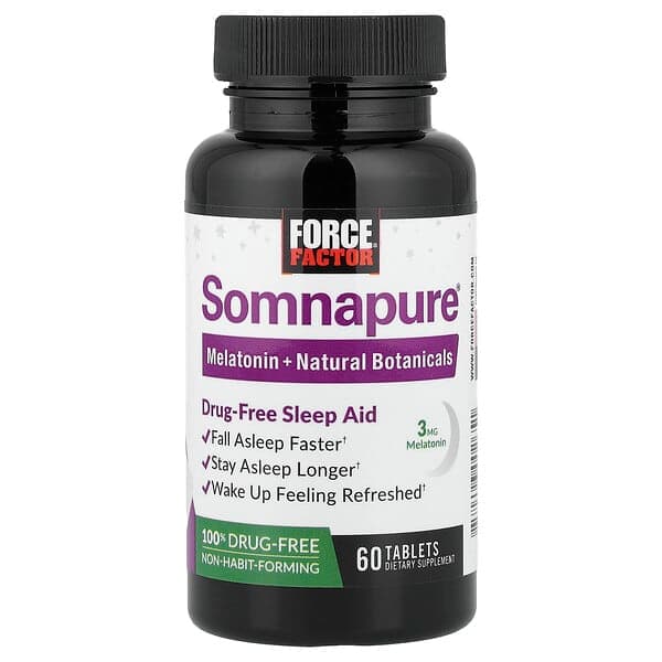 Force Factor, Somnapure®, Drug-Free Sleep Aid, 60 Tablets photo