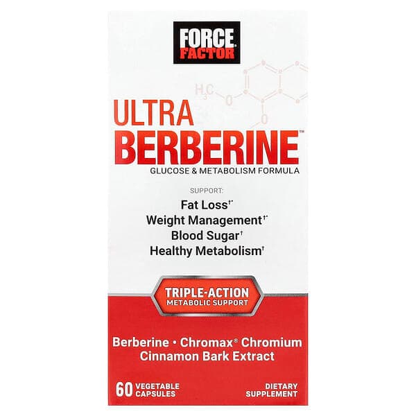 Force Factor, Ultra Berberine™, Glucose & Metabolism Formula, 60 Vegetable Capsules photo