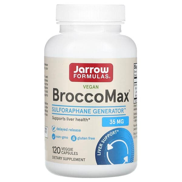 Jarrow Formulas, Vegan BroccoMax, 120 Veggie Capsules (17.5 mg per Capsule) photo