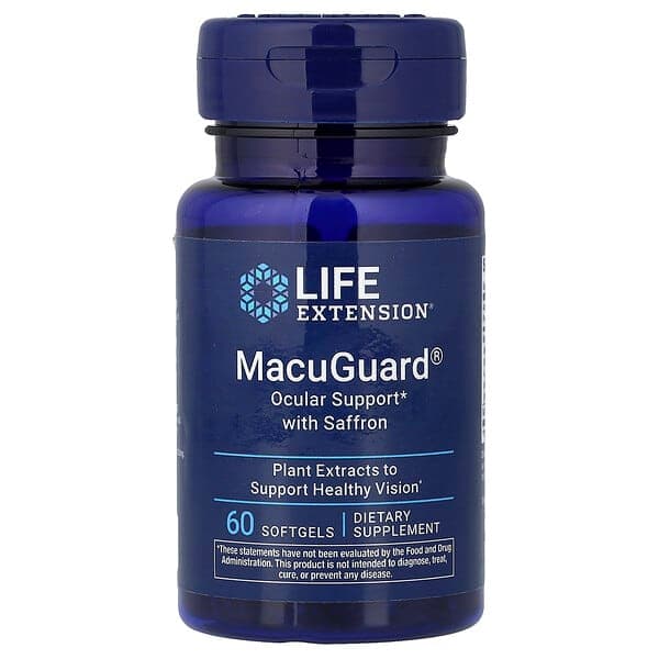 Life Extension, MacuGuard®, Ocular Support with Saffron, 60 Softgels photo