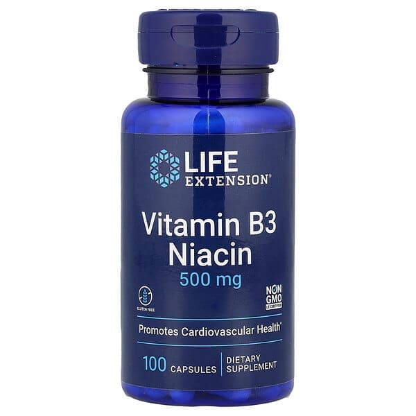 Life Extension, Vitamin B3 Niacin, 500 mg, 100 Capsules photo