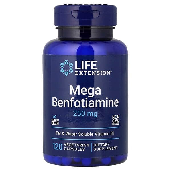 Life Extension, Mega Benfotiamine, 120 Vegetarian Capsules photo
