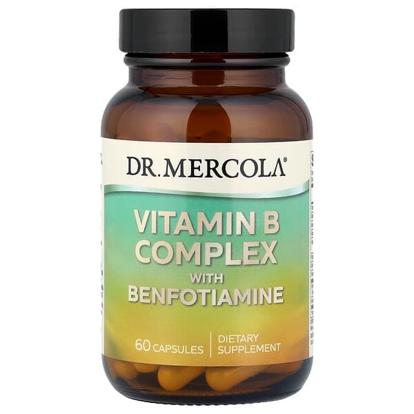 Dr. Mercola, Vitamin B Complex with Benfotiamine, 60 Capsules photo