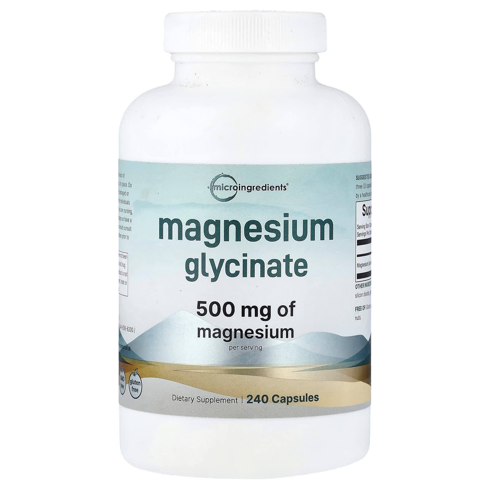 Micro Ingredients, Magnesium Glycinate, 240 Capsules (166 mg per Capsule)