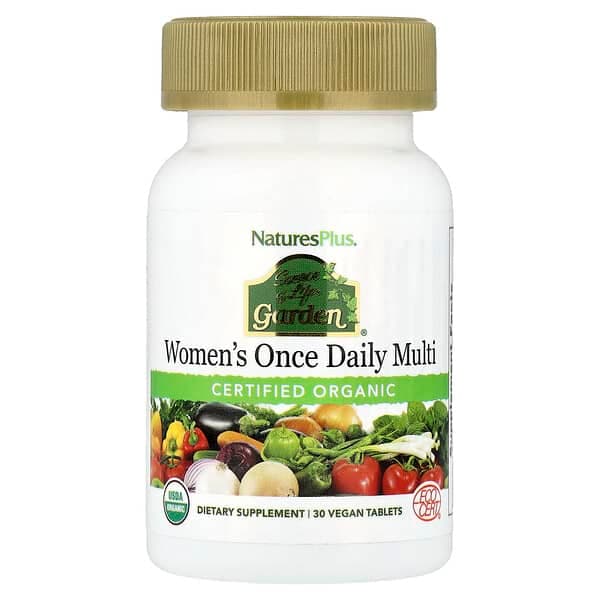 NaturesPlus, Source of Life® Garden, Organic Women's Once Daily Multi, 30 Vegan Tablets photo