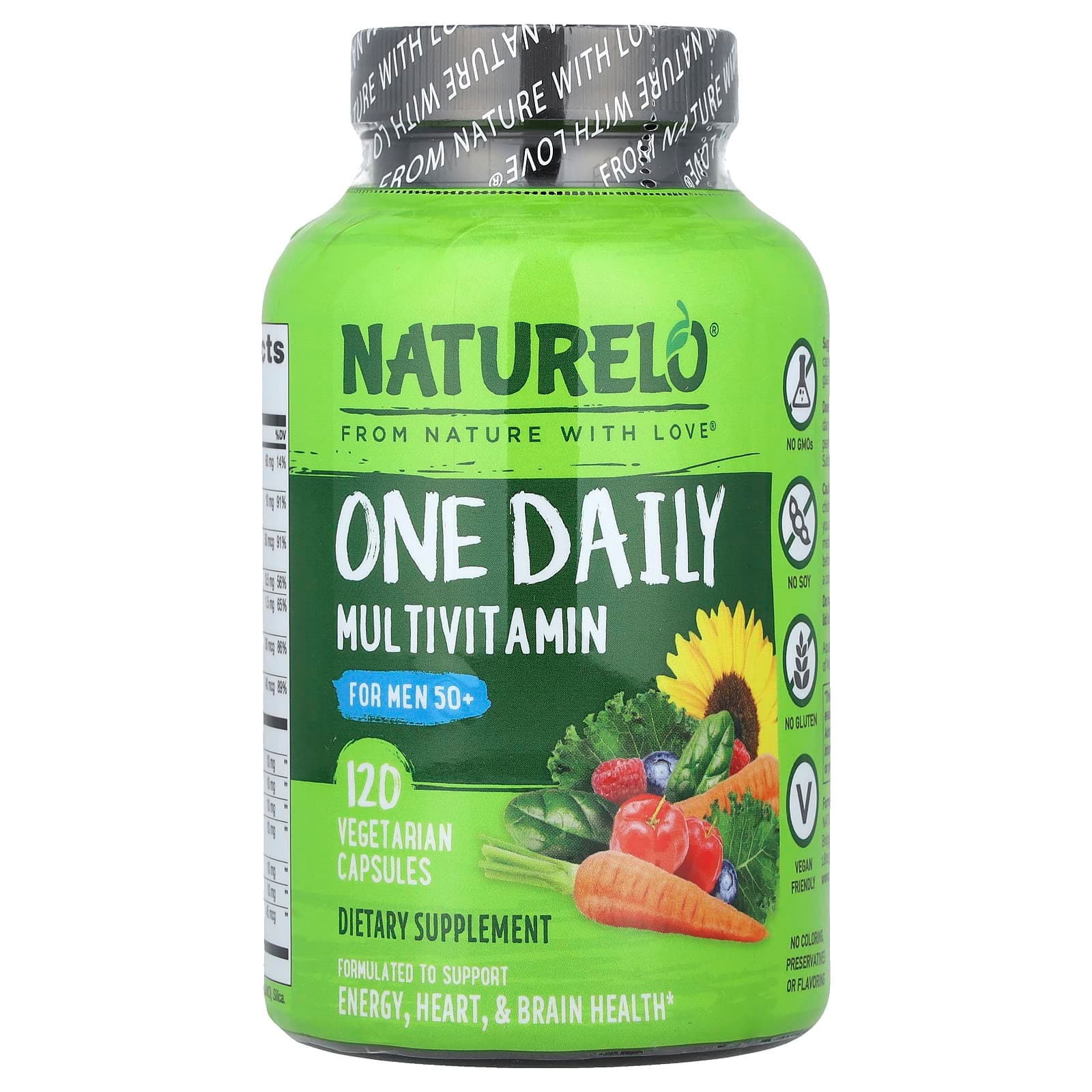 NATURELO, One Daily Multivitamin For Men 50+, 120 Vegetarian Capsules