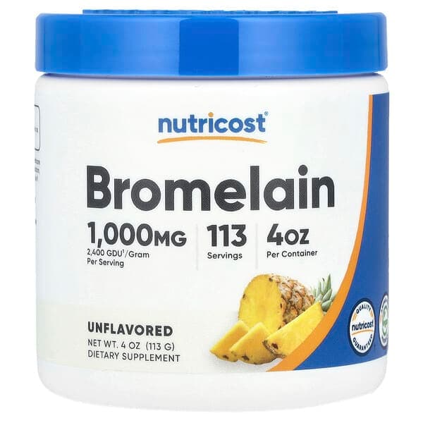 Nutricost, Bromelain, Unflavored , 4 oz (113 g) photo