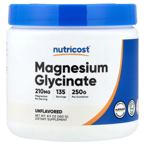 Nutricost, Magnesium Glycinate, Unflavored , 8.9 oz (250 g) photo