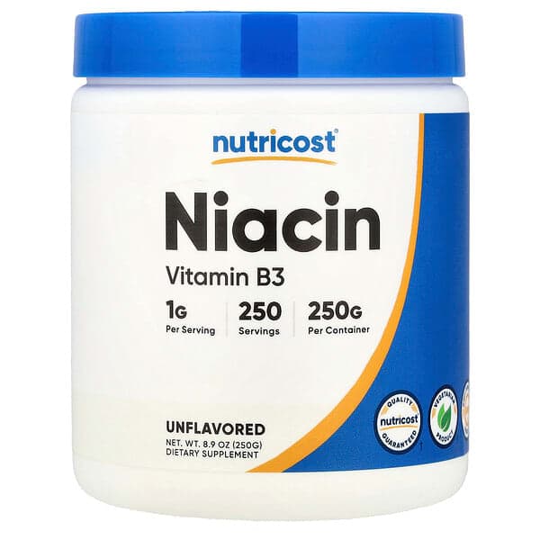 Nutricost, Niacin, Unflavored, 8.9 oz (250 g) photo