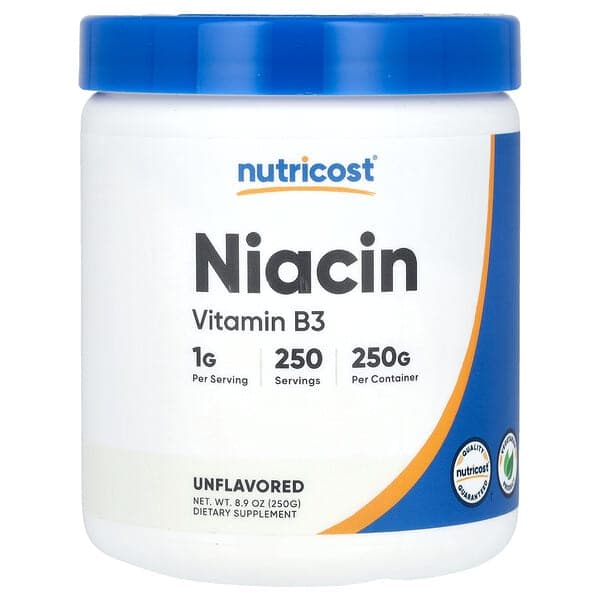 Nutricost, Niacin, Unflavored, 8.9 oz (250 g) photo