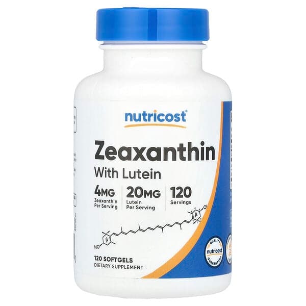 Nutricost, Zeaxanthin with Lutein, 120 Softgels photo