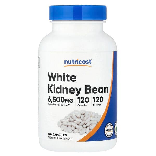 Nutricost, White Kidney Bean, 120 Capsules (650 mg per Capsule) photo