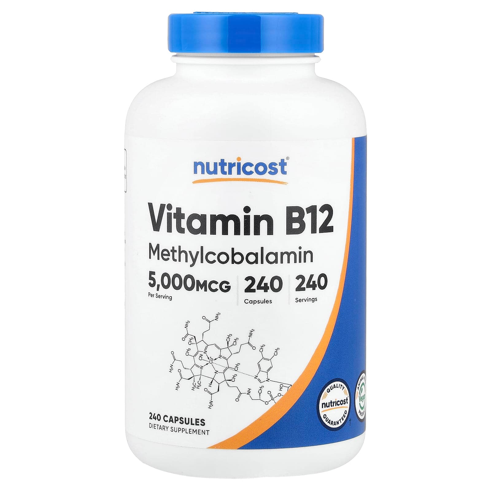 Nutricost, Vitamin B12, 5,000 mcg, 240 Capsules