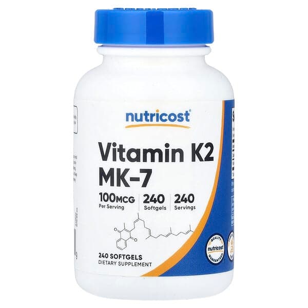 Nutricost, Vitamin K2 MK-7, 100 mcg, 240 Softgels photo