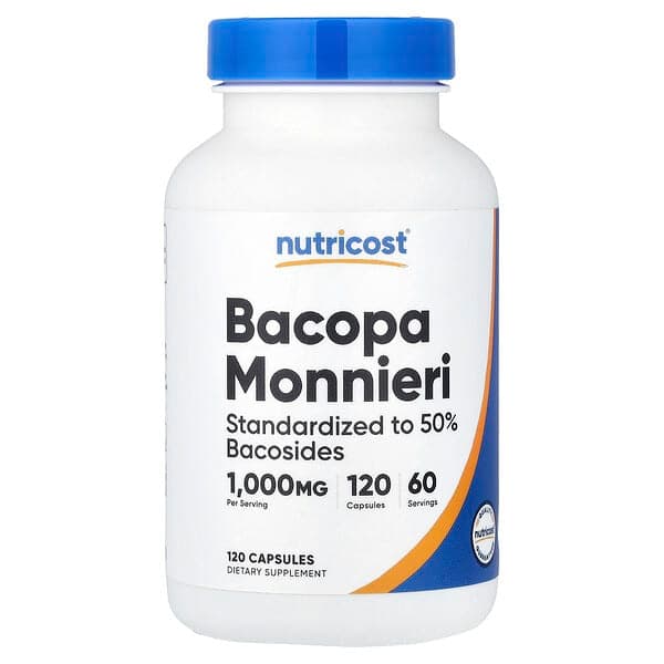 Nutricost, Bacopa Monnieri, 120 Capsules (500 mg per Capsule) photo