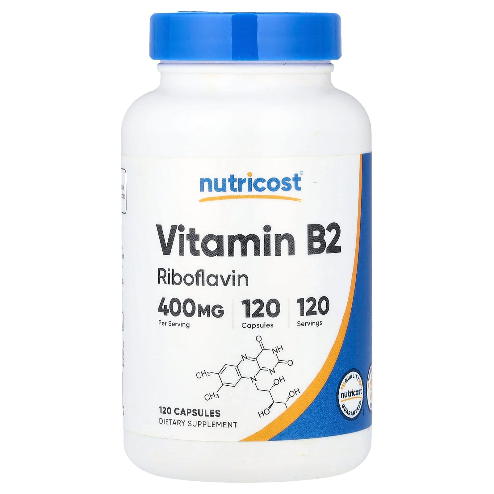 Nutricost, Vitamin B2, 400 mg, 120 Capsules