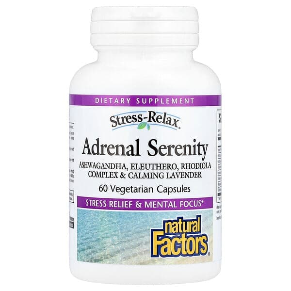Natural Factors, Stress-Relax®, Adrenal Serenity, 60 Vegetarian Capsules photo