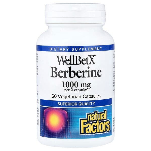 Natural Factors, WellBetX® Berberine, 60 Vegetarian Capsules (500 mg per Capsule) photo
