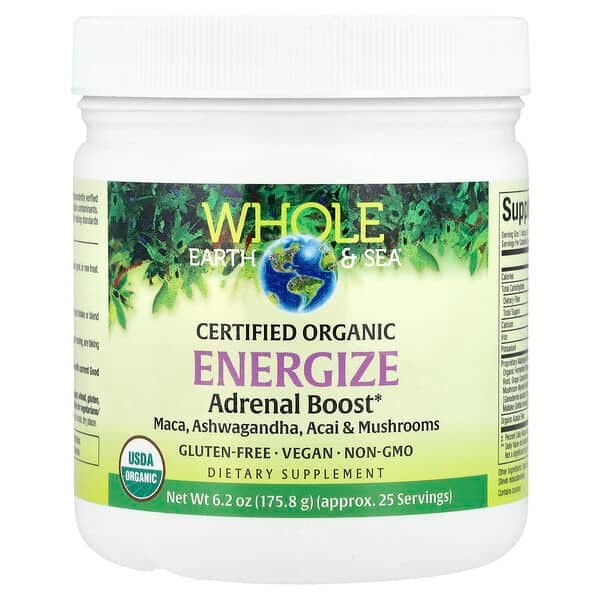 Natural Factors, Whole Earth & Sea®, Certified Organic Energize Adrenal Boost, 6.2 oz (175.8 g) photo