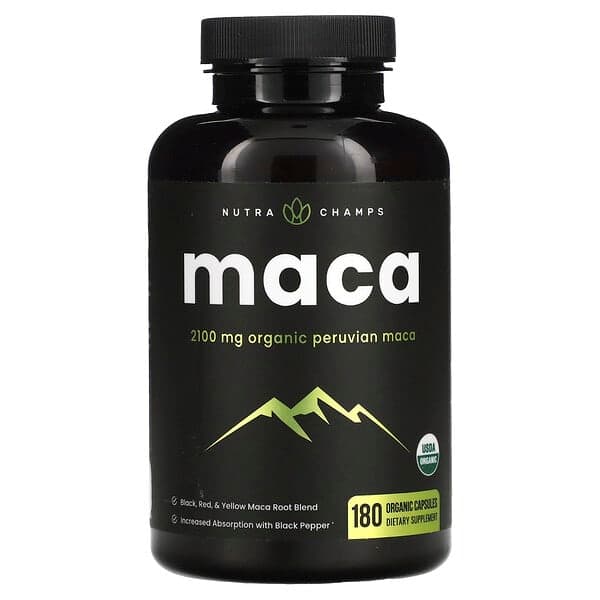 NutraChamps, Maca, 180 Organic Capsules photo