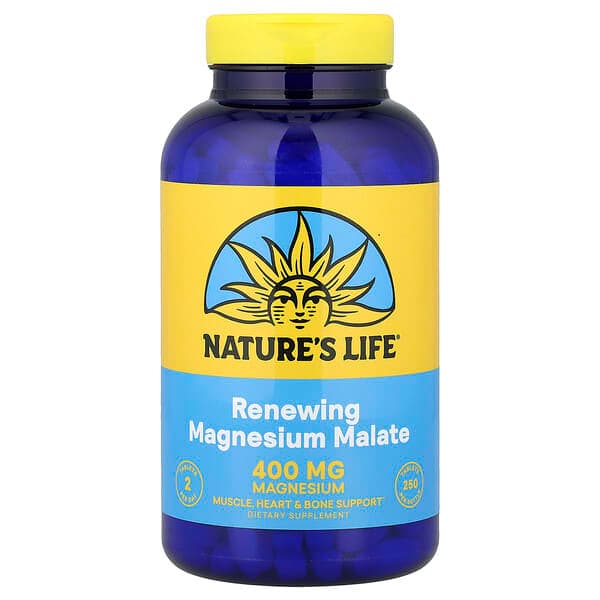 Nature's Life, Renewing Magnesium Malate, 250 Tablets (200 mg per Tablet) photo