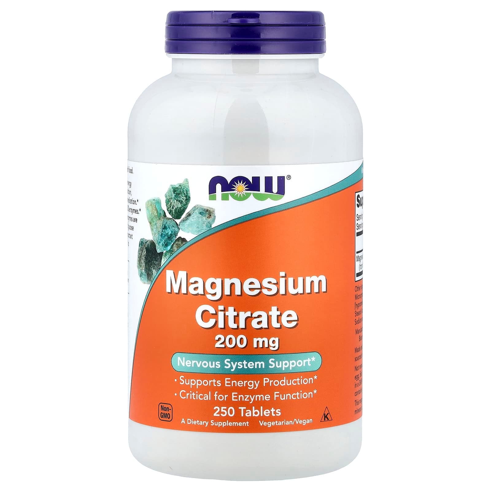 NOW Foods, Magnesium Citrate, 200 mg, 250 Tablets