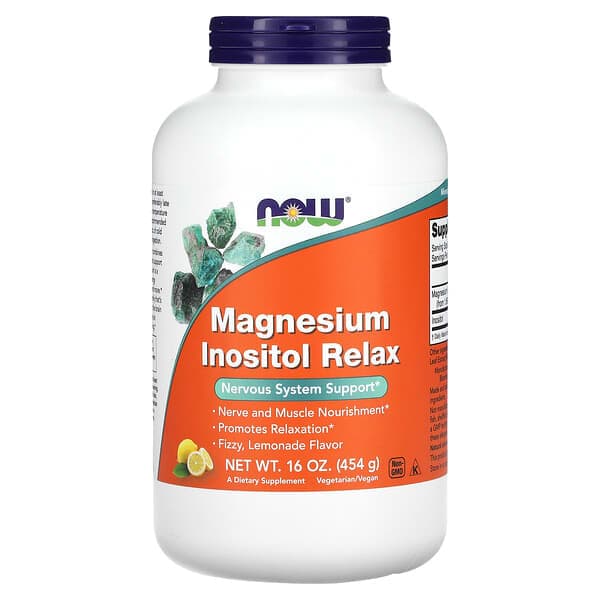 NOW Foods, Magnesium Inositol Relax, Lemonade, 16 oz (454 g) photo