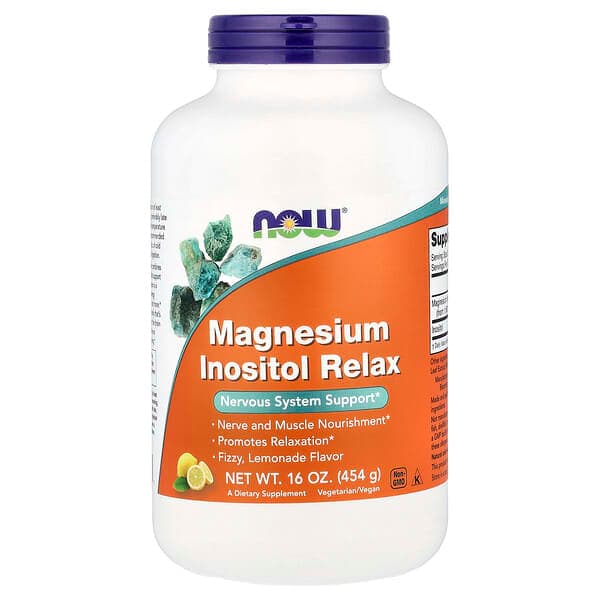 NOW Foods, Magnesium Inositol Relax, Lemonade, 16 oz (454 g) photo