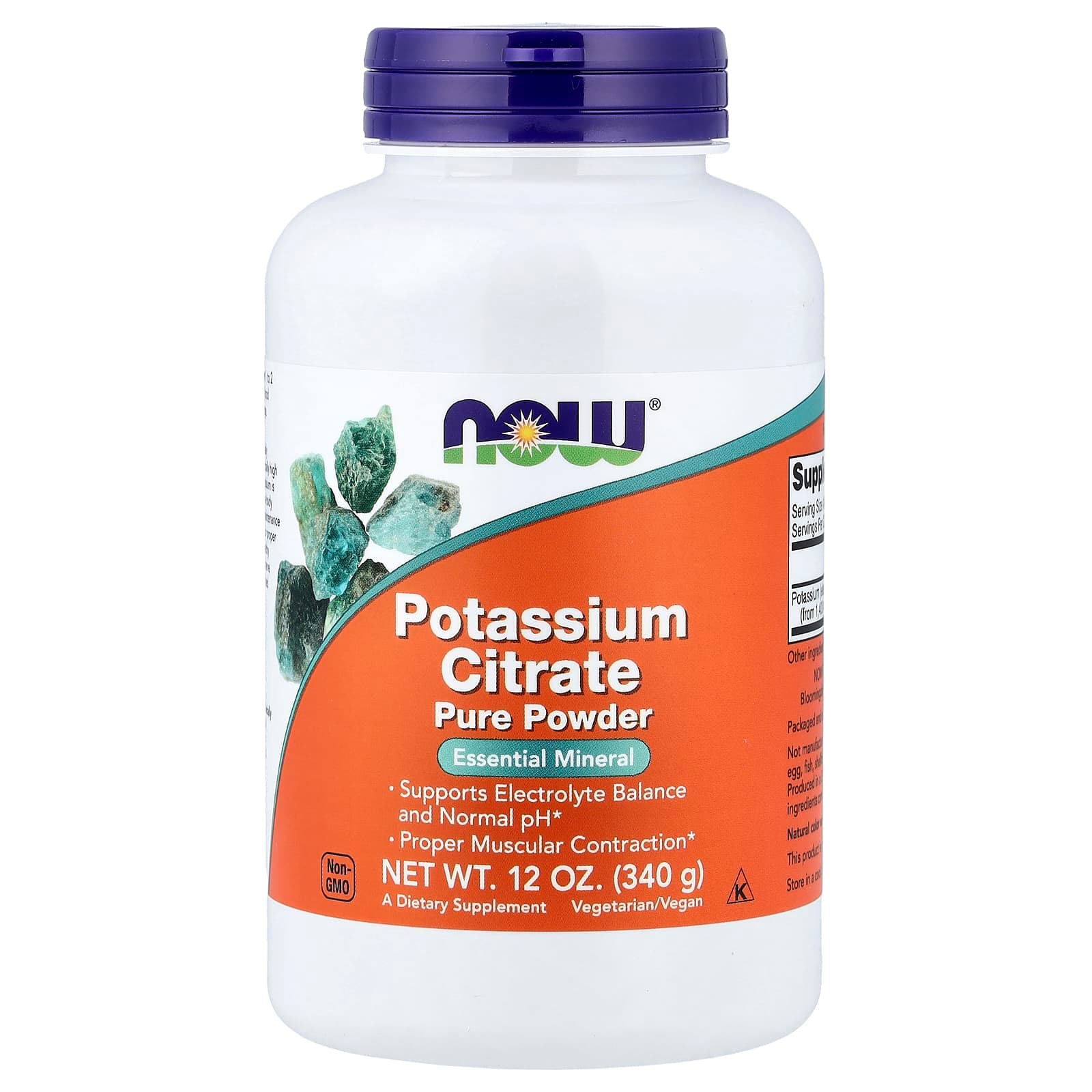 NOW Foods, Potassium Citrate, Pure Powder, 12 oz (340 g)